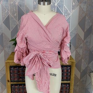 Zara bubble sleeve blouse